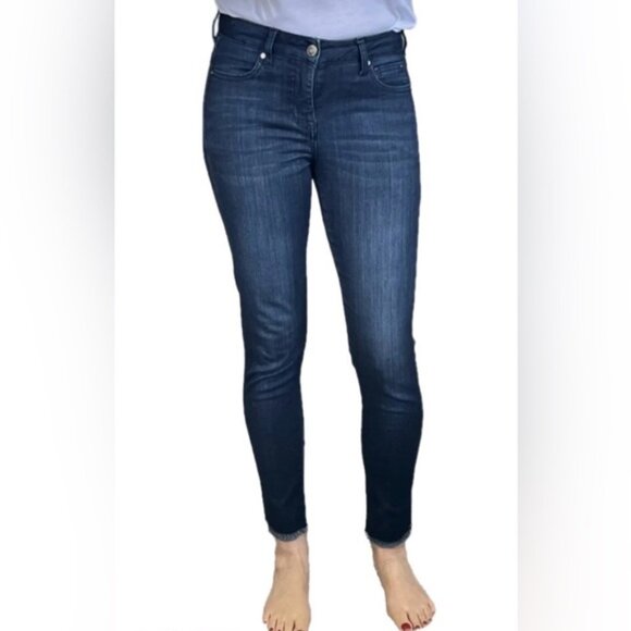 Celebrity Pink Fray Ankle Mid-Rise Soft Stretchy Skinny Jeans - Picture 1 of 13